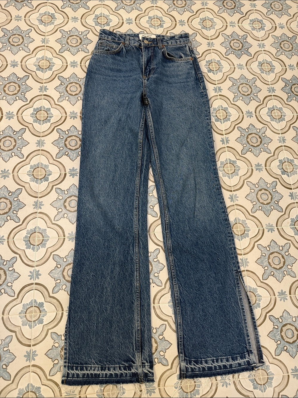 Reformation Lake High Rise Split Hem Bootcut Jean - 23